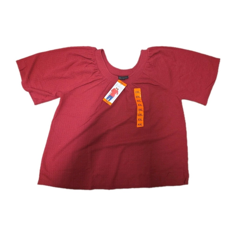 Collection By Bobeau Womens Blouse‎ Top Red XXL